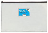Tiger Zippy Bag Polypropylene A4 180 Micron Clear with Assorted Colour Zips (Pack 12) - 300500x12