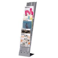 Fast Paper Literature Holder Floor Standing 7 Compartment A4 Portrait Grey - F285735