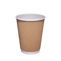 ValueX Hot Drink Cup Kraft Ripple 12oz (Pack 25) - 511053