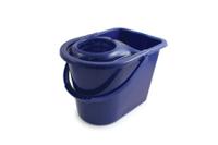 ValueX Plastic Mop 15L Bucket With Wringer And Handle Blue 0907053