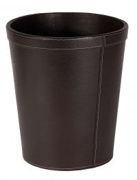 Osco Faux Leather Waste Bin Brown