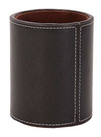 Osco Faux Leather Pen Pot Brown