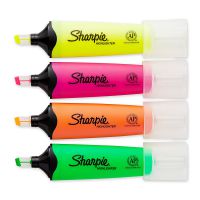 Sharpie Clear View Highlighter Chisel Astd Fluorescent PK4
