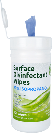EcoTech Surface Disinfectant Wipes 70% IPA Tub of 200