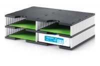 Styrodoc Duo Base Unit 4 Compartments Black Base/White Sides