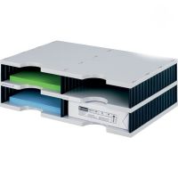 Styrodoc Duo Base Unit  4 Compartments GY Base BK Sides