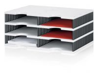 Styrodoc Duo Base Unit 6 Compartments Grey Base/Black Sides