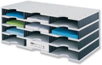 Styrodoc Trio Base Unit 12 Compartments Grey Base/Black Sides