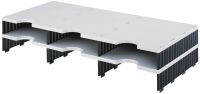 Styrodoc Trio Additional 6 Compartments Add On Grey Base/Black Sides