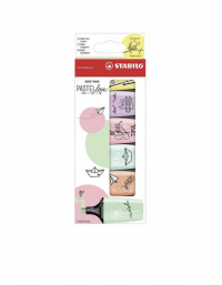 STABILO BOSS Mini Pastellove Highlighter Chisel Tip 2-5mm Line Assorted Pastel Colours (Pack 6)