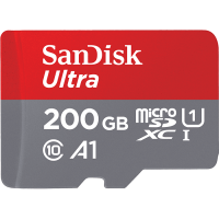 Sandisk microSDHC 200GB Adapter 100MBs C10