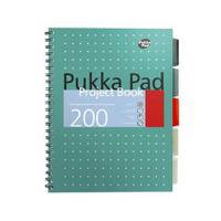 Pukka Pad Metallic Project Book B5 Wirebound 200 Pages Polypropylene Cover (Pack 3) 8518-MET