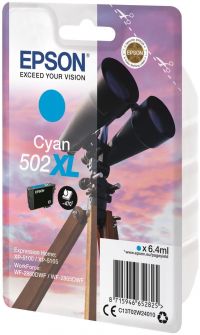 Epson 502XL Binoculars Cyan High Yield Ink Cartridge 6ml - C13T02W24010