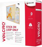Velcro Sticky Loop Strip 20mmx10m White - 7181