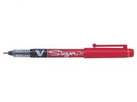 Pilot V Sign Liquid Ink Pen 2mm Tip 0.6mm Line Red (Pack 12) - 301101202