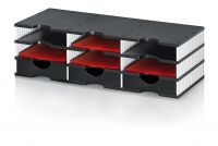 Styrodoc Duo Set 9 Compartments 3 Drawers Black/Grey