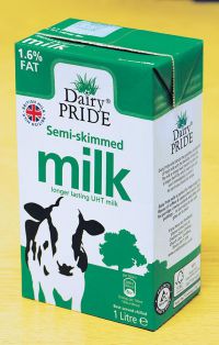 Dairy Pride Semi Skimmed Long Life Milk 1 Litre (Pack 12) 402066