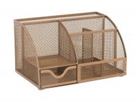 WIREMESH  DESK ORGANISER ROSEGOLD