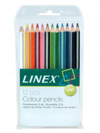 Linex Colouring Pencil Assorted Colours (Pack 12)