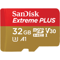 SanDisk Extreme Plus 32GB Class 10 UHS-I-U3 Micro SDHC Memory Card and Adapter