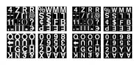 Bi-Office Magnetic Letters Numbers and Symbols 19mm White on Black CAR0802