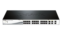 D Link DES 1210 28P 28 Port Smart Power Over Ethernet Smart Network Switch Plus 2 Combo 1000BaseTSFP and 2 Gigabit
