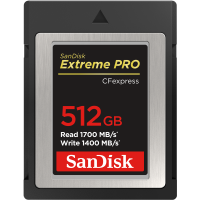 SanDisk 512GB Extreme Pro CFexpress Memory Card Type B Up to 1700Mbs Read Speed Up to 1400Mbs Write Speed