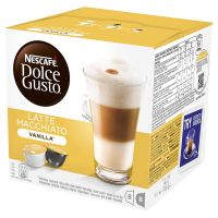 Nescafe Dolce Gusto Vanilla Latte Macchiato Coffee 16 Capsules (Pack 3)