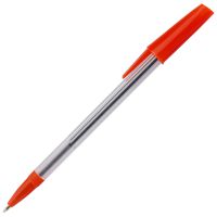 ValueX White Box Ballpoint Pen 1.0mm Tip 0.7mm Line Red (Pack 50) - 0052502/NB