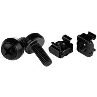 StarTech.com M6x12mm Screws and Cage Nuts x100 Black