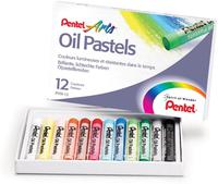 Pentel Arts Oil Pastels Assorted Colour Set (Pack 12) - PHN4-12