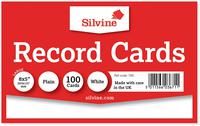 ValueX Record Cards Plain 203x127mm White (Pack 100) - 785