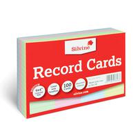 ValueX Record Cards Ruled 152x102mm Assorted Colours (Pack 100) - 564AC