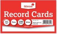 ValueX Record Cards Plain 127x76mm White (Pack 100) - 753