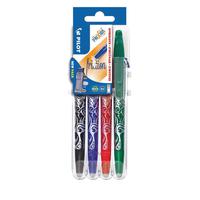 Pilot Set2Go FriXion Erasable Gel Rollerball Pen 0.7mm Tip 0.35mm Line Black/Blue/Green/Red (Pack 4) - 3131910546795