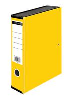 ValueX Box File Paper on Board Foolscap 70mm Capacity 75mm Spine Width Clip Closure Yellow (Pack 10) - 31819DENTx10