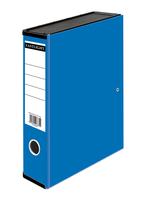 ValueX Box File Paper on Board Foolscap 70mm Capacity 75mm Spine Width Clip Closure Blue (Pack 10) - 31813DENTx10