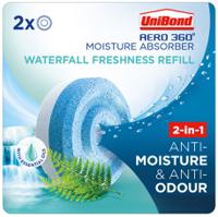 Unibond Aero 360 Moisture Absorber 2-in-1 Anti-Moisture and Anti-Odour Waterfall Freshness Refill (Pack 2) - 2631290