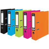 Pukka Brights Lever Arch File Laminated Paper on Board A4 70mm Spine Width Assorted (Pack 10) BR-9448