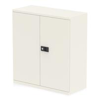 Qube by Bisley 2 Door Stationery Cupboard with Shelf Chalk White BS0026