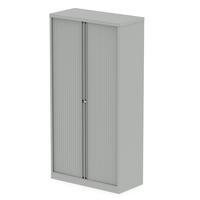 Qube by Bisley Side Tambour Cupboard 2000mm without Shelves Goose Grey BS0014