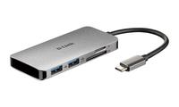 D Link 6 n1 USB C Ultra HD 4K Dock with HDMI Card Reader and Power Delivery