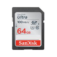 SanDisk Ultra 64GB SDXC UHSI Class 10 Memory Card Up to 100Mbs Read Speed