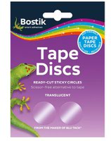 Bostik Tape Discs Ready-Cut Sticky Circles Clear Pack of 120