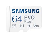 Samsung EVO Plus 64GB V30 A1 UHSI Class 10 MicroSDXC Memory Card and Adapter
