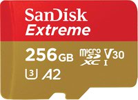 SanDisk 256GB Extreme Class 3 MicroSD Memory Card and Adapter