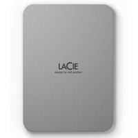 LaCie 1TB USB-C Mobile Silver External Hard Disk Drive