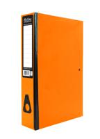 Pukka Brights Box File Foolscap Gloss Laminated Paper Board 75mm Spine Orange (Pack 10) BR-7775