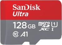 SanDisk Ultra 128GB MicroSDXC UHS-I Class 10 Memory Card and Adapter