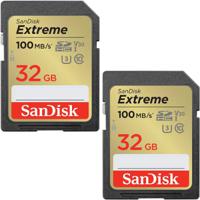 SanDisk Extreme 32GB SDHC Memory Card 2 Pack